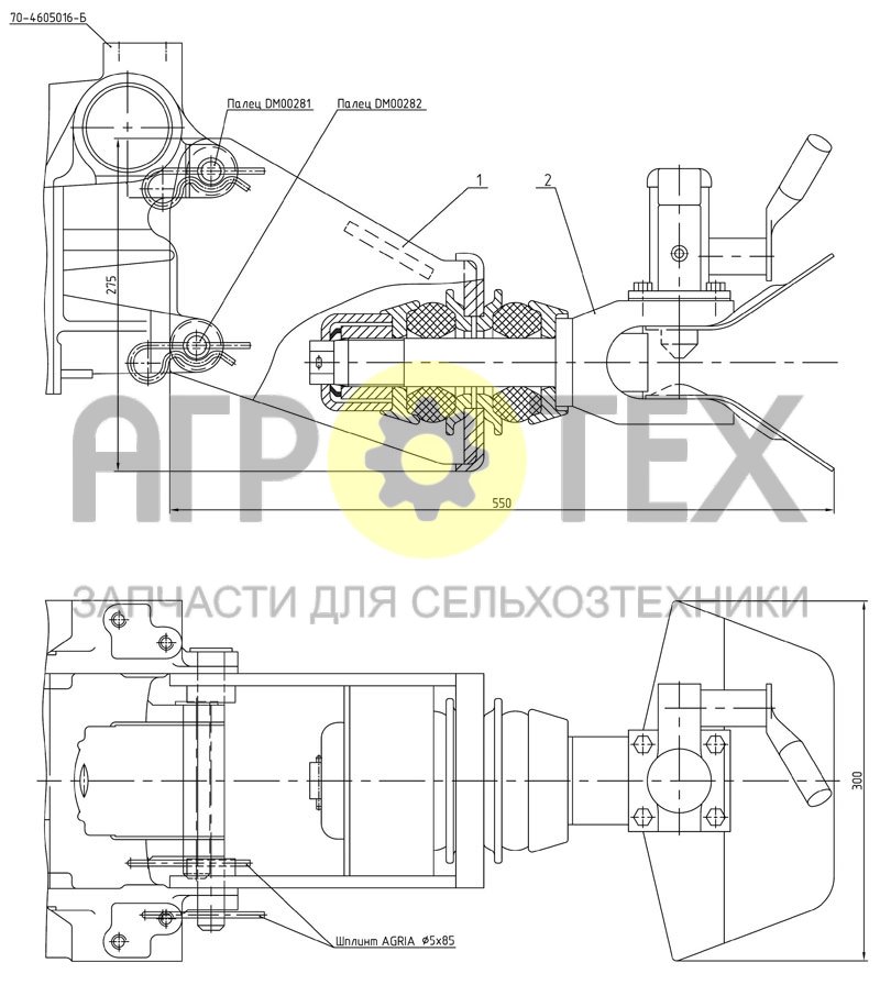 Устройство буксирное (№70-4605016-Б на схеме)